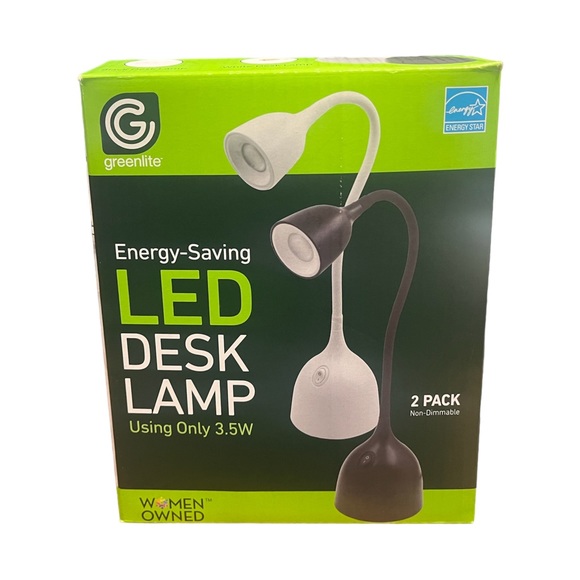 2 Pack-Greenlite - Energy Saving LED Flexible desk lamps. Brand new! 30,000hrs - Picture 7 of 8